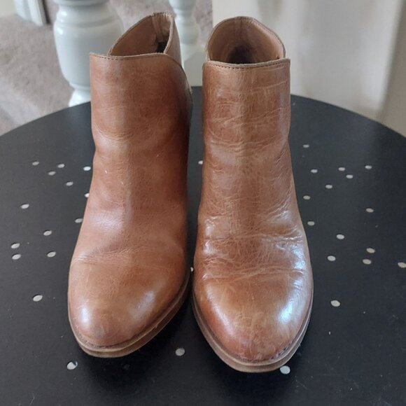 Lucky Brand Brown Leather Booties Sz 6M - Picture 3 of 8